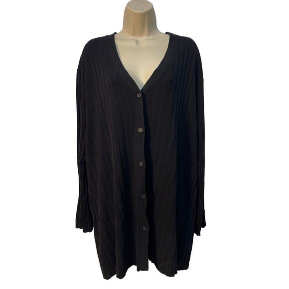 H&M Sweaters - H&M Long Black Knit‎ Button Close Long Sleeve V Neck Cardigan Medium NWT